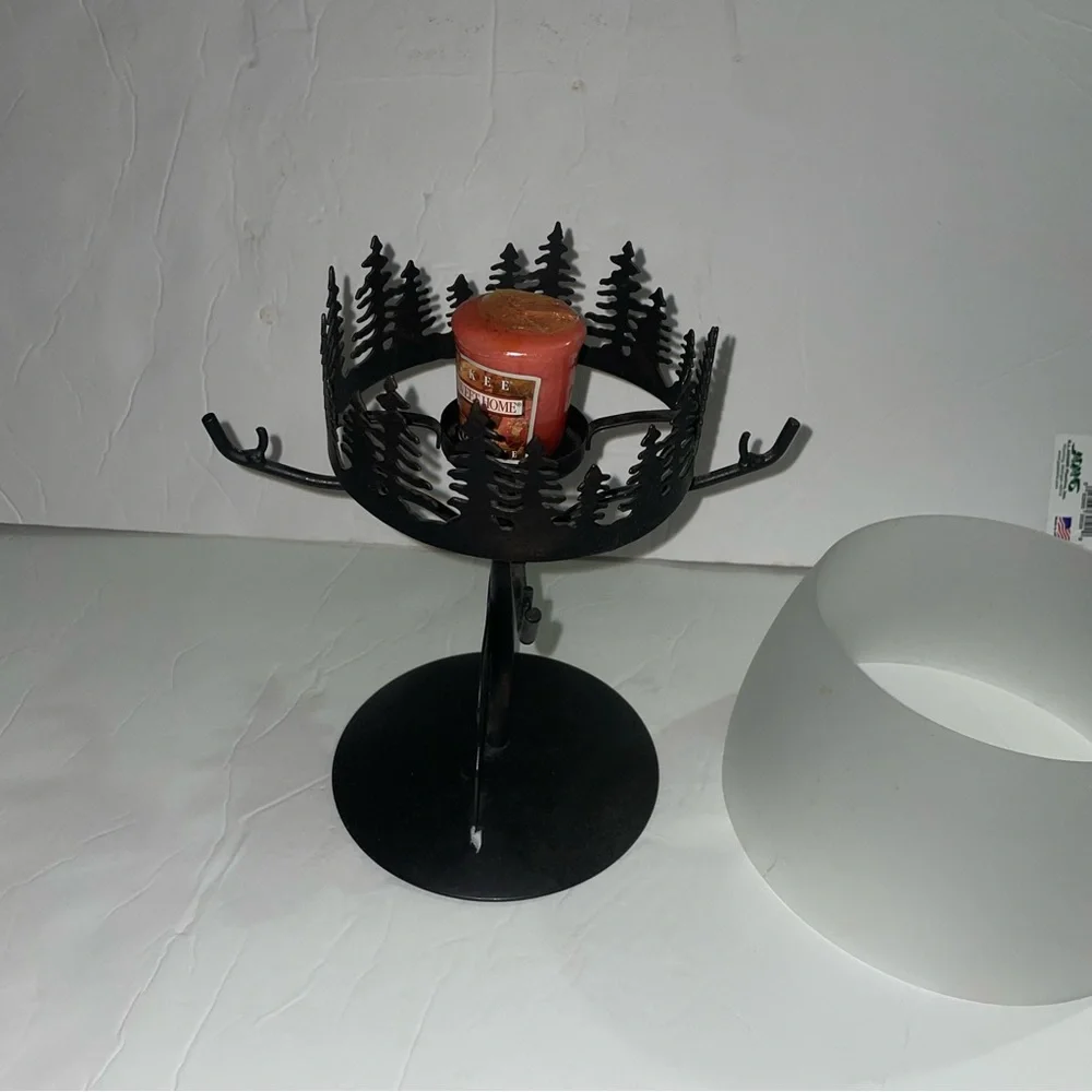 Yankee Candle Home Sweet Home Candle with Black Moose Candle Holder